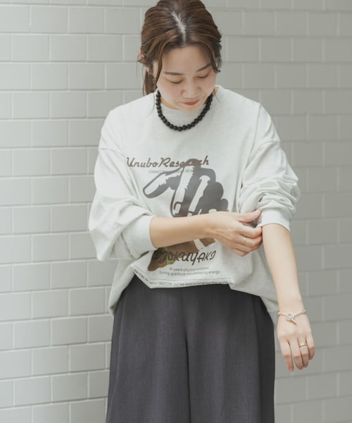 URBAN RESEARCH（アーバンリサーチ）の「鳥貴族×UR　UnuboResearch LONG-SLEEVE T-SHIRTS B（Tシャツ/カットソー・メンズ・WHITE/OATMEAL/CHARCOAL/BLACK/YELLOW/MOCHA・M/L/XL）」の6枚目の写真