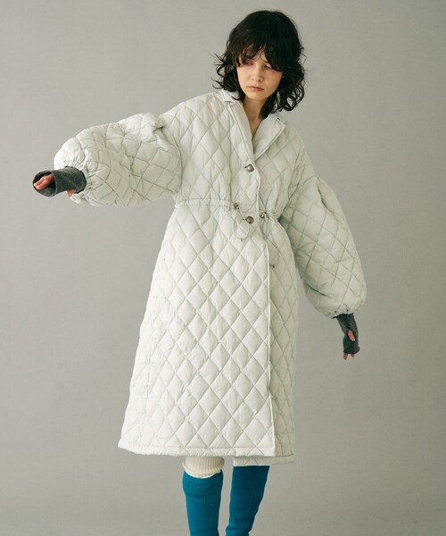 THE GOODLAND MARKET(ザグッドランドマーケット)の「『別注』KWD×ザ グッドランド マーケット GREEN DOWN QUILTING JACKET(その他アウター・レディース・BLACK/OFF WHITE・FREE)」の11枚目の写真