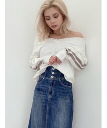 GYDA | 2linesVネックニットTOPS(ニット/セーター)