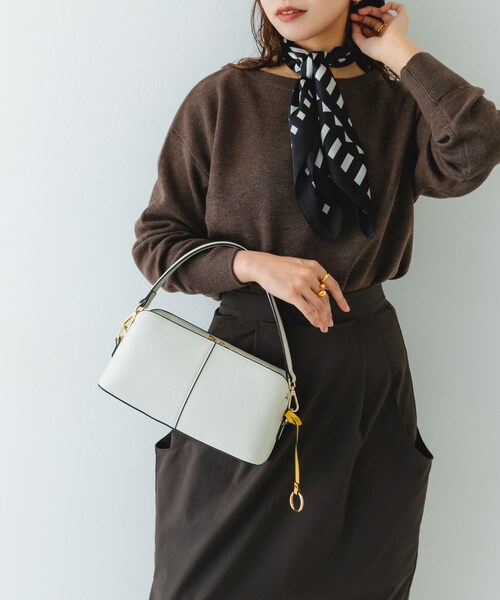 RODE SKO（ロデスコ）の「センターステッチショルダーバッグ（ショルダーバッグ・レディース・BLACK/MILK/ORANGE・one）」の8枚目の写真