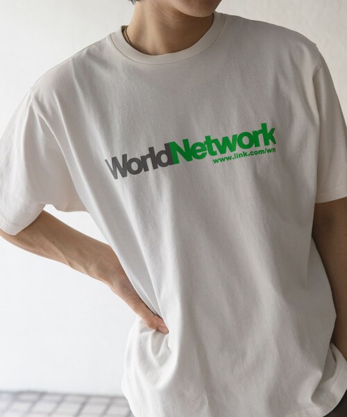 SENSE OF PLACE by URBAN RESEARCH（センスオブプレイスバイアーバンリサーチ）の「company logo short-sleeve t-shirts A（Tシャツ/カットソー・メンズ・OFF WHITE/CHARCOAL/LIME・M/L）」の6枚目の写真