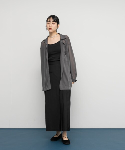 KBF（ケイビーエフ）の「スパゲティダブルストラップキャミソール（キャミソール・レディース・IVORY/CHARCOAL/BLACK・one）」の12枚目の写真