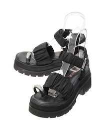 CALNAMUR | BIJOU RING GYATHER SPORTS SANDALS/ビジューリングギャザースポーツサンダル(サンダル)