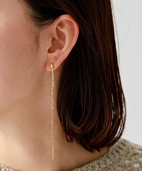 URBAN RESEARCH Sonny Label（アーバンリサーチサニーレーベル）の「二連チェーンピアス（ピアス（両耳用）・レディース・ゴールド/シルバー・one）」の2枚目の写真