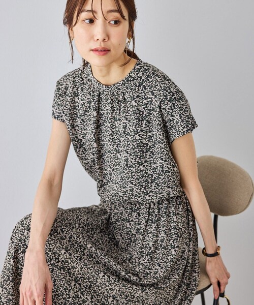 ROPE' PICNIC(ロペピクニック)の「【WEB限定サイズ】小花柄&線画アソートワンピース(ワンピース・レディース・ブラック/キナリ・L/M/MT)」の14枚目の写真