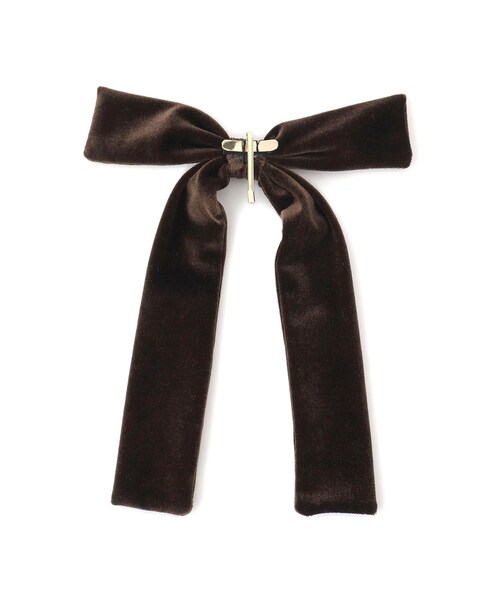 VIS（ビス）の「ベロアリボンヘアカフ（バレッタ/ヘアクリップ・レディース・ブラック/ダークブラウン・F）」の9枚目の写真