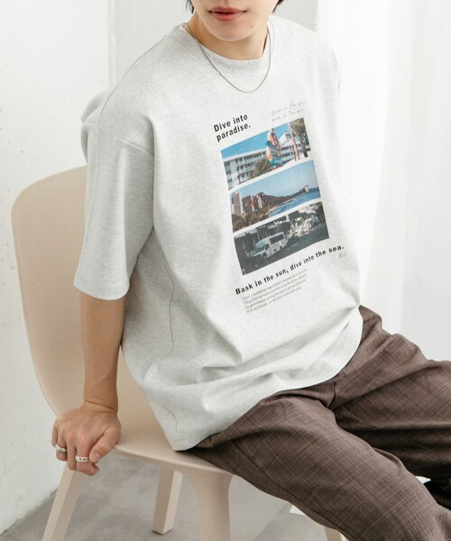 SENSE OF PLACE by URBAN RESEARCH（センスオブプレイスバイアーバンリサーチ）の「Cityscape photo Short-Sleeve T-shirts（Tシャツ/カットソー・メンズ・GRAY/CHARCOAL/L.BLUE・M/L）」の8枚目の写真
