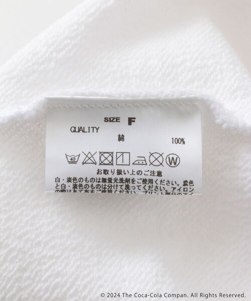 KBF（ケイビーエフ）の「GOOD ROCK SPEED　COCA-COLA&reg; SWEAT（スウェット・レディース・WHITE・FREE）」の8枚目の写真