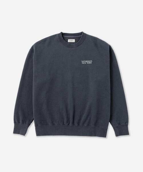 Saturdays NYC(サタデーズ ニューヨークシティ )の「Ari Relaxed Ozone Washed Sweatshirt(スウェット・レディース・スミクロ/ネイビー・L/M/S/XL)」の19枚目の写真
