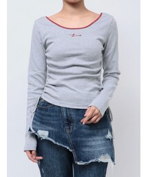 EVRIS | サイドドロストワンポイントショートトップス(Tシャツ/カットソー)