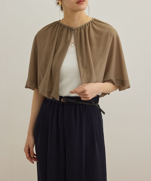 ROPE'（ロペ）の「ブライトネスヤーンボレロ（カーディガン/ボレロ・レディース・ブラック/ブラウン/ベージュ/ブルー・F）」の6枚目の写真