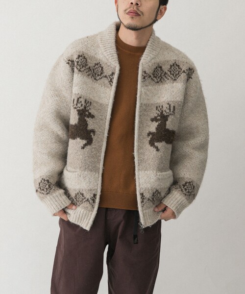 EKAL（エカル）の「TATESHINAカウチンニット（カーディガン/ボレロ・メンズ・マウンテン/ディア・M/L）」の22枚目の写真