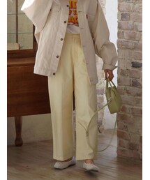 Ungrid | カラータックワイドパンツ(スラックス)