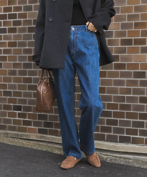 URBAN RESEARCH DOORS（アーバンリサーチドアーズ）の「『3サイズ展開』デニムワイドパンツ（デニムパンツ・レディース・INDIGO/ONE WASH・S/M/L）」の4枚目の写真