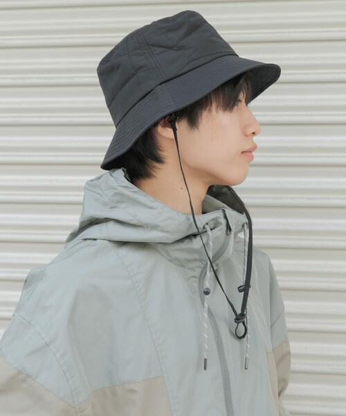 SENSE OF PLACE by URBAN RESEARCH(センスオブプレイスバイアーバンリサーチ)の「キルティングコードバケットハット(ハット・メンズ・IVORY/BLACK/KHAKI・one)」の15枚目の写真