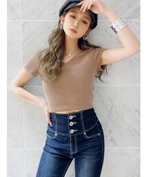 GYDA | ワッフル2WAYスピンドルTシャツ(Tシャツ/カットソー)