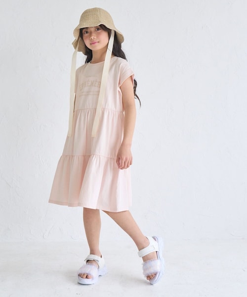 ROPE' PICNIC（ロペピクニック）の「【KIDS/キッズ】ロゴティアードカットソーワンピース（ワンピース・キッズ・ブラック/ピンク・L/M/S）」の5枚目の写真