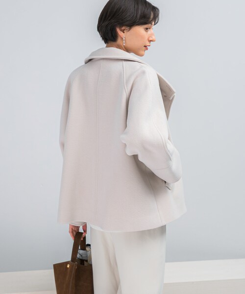 URBAN RESEARCH ROSSO（アーバンリサーチロッソ）の「スーパー140シャルム2WAYカラーコート（テーラードジャケット・レディース・L/GREIGE/MOCHA/CHARCOAL・FREE）」の9枚目の写真