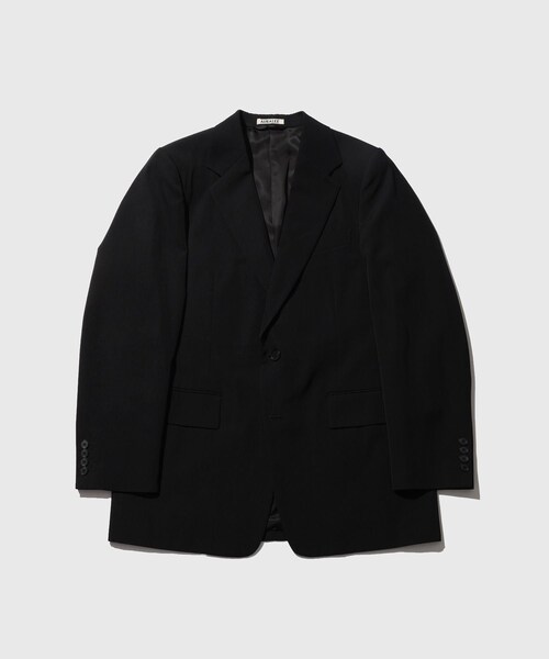 ADAM ET ROPE'(アダムエロペ)の「【AURALEE/オーラリー】LIGHT WOOL MAX GABARDINE JACKET(テーラードジャケット・メンズ・ブラック/ダークブラウン・3/4/5)」の2枚目の写真