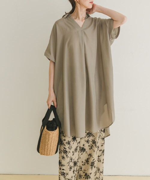 ITEMS URBANRESEARCH（アイテムズ アーバンリサーチ）の「スキッパーフレンチチュニック（チュニック・レディース・NVY/KHK/WHT/MNT・FREE）」の16枚目の写真