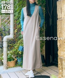 slattgir | 高身長　カットジャンパースカート（トールサイズ）Essenave(ジャンパースカート)