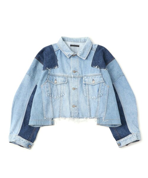 ADAM ET ROPE'(アダムエロペ)の「【QUIITO】REMAKE PT DENIM JK BL(デニムジャケット・レディース・ネイビー/ネイビー系/ブルー/ブルー系・36/38/F)」の8枚目の写真