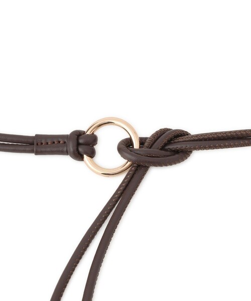 ROPE' PICNIC（ロペピクニック）の「ラウンドバックルロープベルト（ベルト・レディース・ブラック/ダークブラウン・F）」の4枚目の写真