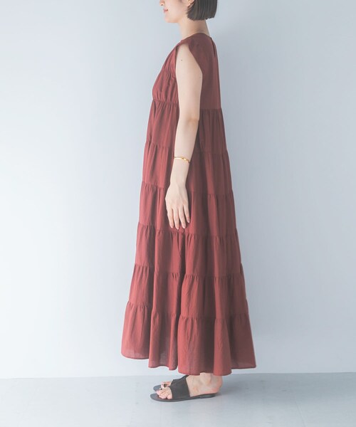 URBAN RESEARCH ROSSO（アーバンリサーチロッソ）の「インドコットンティアードワンピース（ワンピース・レディース・BLUE/BROWN/BLACK・Free）」の20枚目の写真