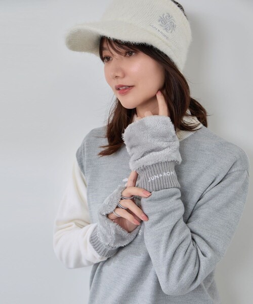 ROPE'（ロペ）の「フリース手甲/Oggi掲載（手袋・レディース・ブラック/グレー/ホワイト・F）」の11枚目の写真