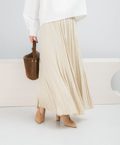 URBAN RESEARCH ROSSO（アーバンリサーチロッソ）の「ワッシャープリーツスカート（スカート・レディース・CREAM/SAX/MOCHA・36/38）」の12枚目の写真