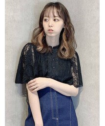 dazzlin | ハーフスリーブレースブラウス(シャツ/ブラウス)