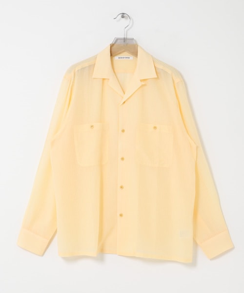 URBAN RESEARCH(アーバンリサーチ)の「SEVEN BY SEVEN SHEER ORGANIC COTTON SHIRTS LONG-SLEEVE(シャツ/ブラウス・メンズ・060 YELLOW/110 BLUE・M/L)」の2枚目の写真