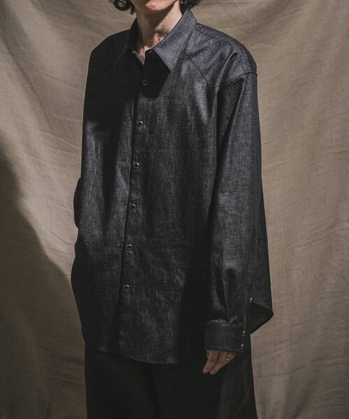 URBAN RESEARCH(アーバンリサーチ)の「『別注』semoh×URBAN RESEARCH Eastern Western shirts(シャツ/ブラウス・メンズ・BLACK・2/3)」の9枚目の写真