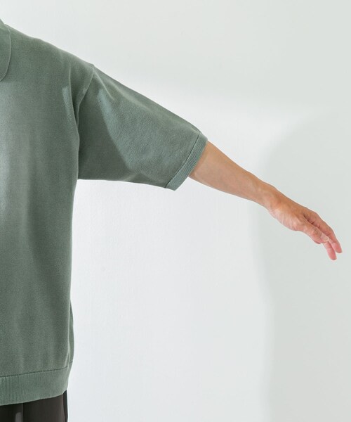 URBAN RESEARCH Sonny Label（アーバンリサーチサニーレーベル）の「ピグメントニットポロシャツ（ニット/セーター・メンズ・グリーン/スミクロ・M/L）」の9枚目の写真