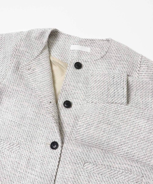 SENSE OF PLACE by URBAN RESEARCH（センスオブプレイスバイアーバンリサーチ）の「ツイードノーカラージャケット（ノーカラージャケット・レディース・WHT×BLK/BLK×WHT・One）」の14枚目の写真