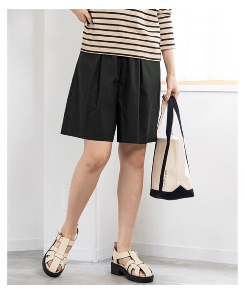 nissen（ニッセン）の「大きいサイズ　ストレッチうすカル楽ちんキュロットパンツ（吸汗速乾）（ゆったりヒップ）（パンツ・レディース・黒/ベージュ/ピスタチオ/ストロベリークリーム・L/LL/3L/4L/5L/6L/8L/10L）」の13枚目の写真