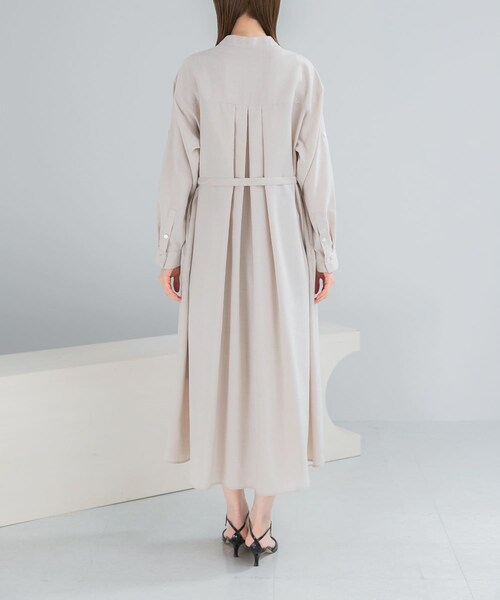 URBAN RESEARCH ROSSO（アーバンリサーチロッソ）の「ウォッシャブルリネンライクシャツワンピース（ワンピース・レディース・L/BEIGE/MINT/NAVY・Free）」の5枚目の写真