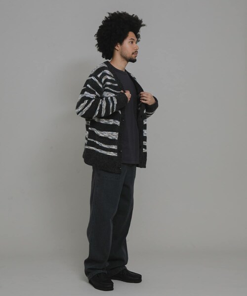 URBAN RESEARCH Sonny Label（アーバンリサーチサニーレーベル）の「ウール混スペースダイニットカーディガン（カーディガン/ボレロ・メンズ・ブラック/ネイビー/ベージュ・M/L）」の9枚目の写真