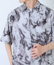 ITEMS URBANRESEARCH | マーブルプリントレギュラーカラーショートスリーブシャツ(シャツ/ブラウス)