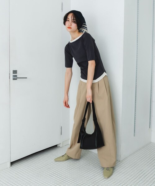 SENSE OF PLACE by URBAN RESEARCH（センスオブプレイスバイアーバンリサーチ）の「ラウンドポーチツキバッグ（ハンドバッグ・レディース・BLACK/BROWN/GREIGE・One）」の9枚目の写真