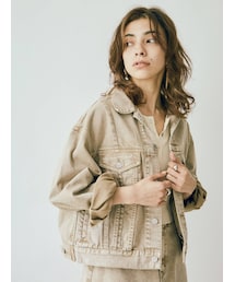 EVRIS | タックデザインデニムＧジャン【セットアップ着用可能】(デニムジャケット)