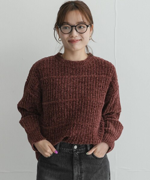URBAN RESEARCH Sonny Label（アーバンリサーチサニーレーベル）の「モールヤーンクルーネックニットプルオーバー（ニット/セーター・レディース・オフ/ブラウン/グレージュ/ブルー・Free）」の16枚目の写真