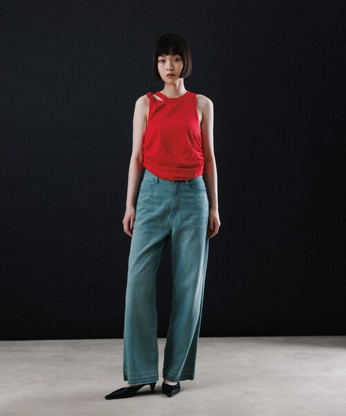 ADAM ET ROPE'(アダムエロペ)の「NO-SLEEVE KNOT DEZIGN TOPS(タンクトップ・レディース・ブラック/ライトグレー/レッド・38/40)」の10枚目の写真