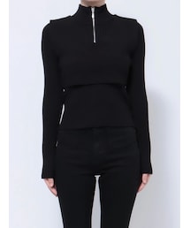 EMODA | 2ピースレイヤーハーフジップニット(ニット/セーター)