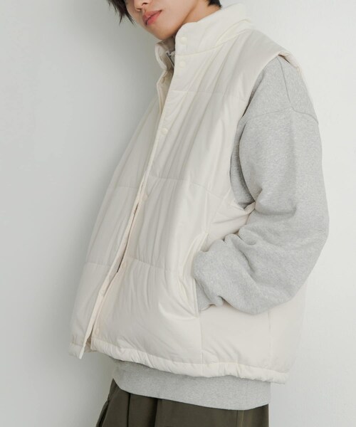 SENSE OF PLACE by URBAN RESEARCH（センスオブプレイスバイアーバンリサーチ）の「パデットドローコードツキベスト（その他アウター・メンズ・GRAY/IVORY/BLACK・M/L）」の8枚目の写真