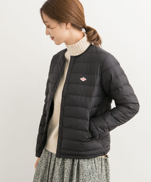 URBAN RESEARCH DOORS（アーバンリサーチドアーズ）の「DANTON　INNERDOWN CREWNECK JACKET（その他アウター・レディース・BLACK/OYSTER WH/NAVY・S）」の13枚目の写真