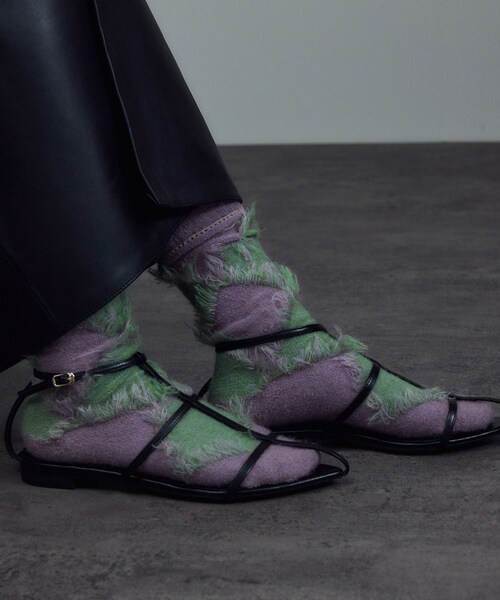 ADAM ET ROPE'(アダムエロペ)の「【CONLEAD(コンリード)】Fancy / アーガイルソックス(ソックス/靴下・レディース・パープル系/レッド系/ピンク系/イエロー系・F)」の1枚目の写真