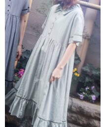 merry jenny | くるくるパイピングカラーワンピース(ワンピース)