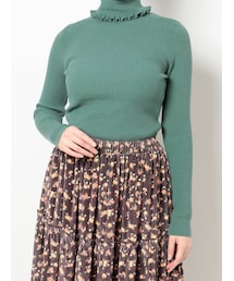 merry jenny | frillリブタートルニット(ニット/セーター)