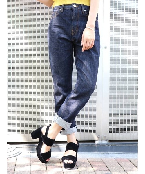 dazzlin（ダズリン）の「【sc】dazzlin ORIGINAL STRAIGH（デニムパンツ・レディース・ブルー/インディゴ・23ｲﾝﾁ/24ｲﾝﾁ/25ｲﾝﾁ）」の6枚目の写真